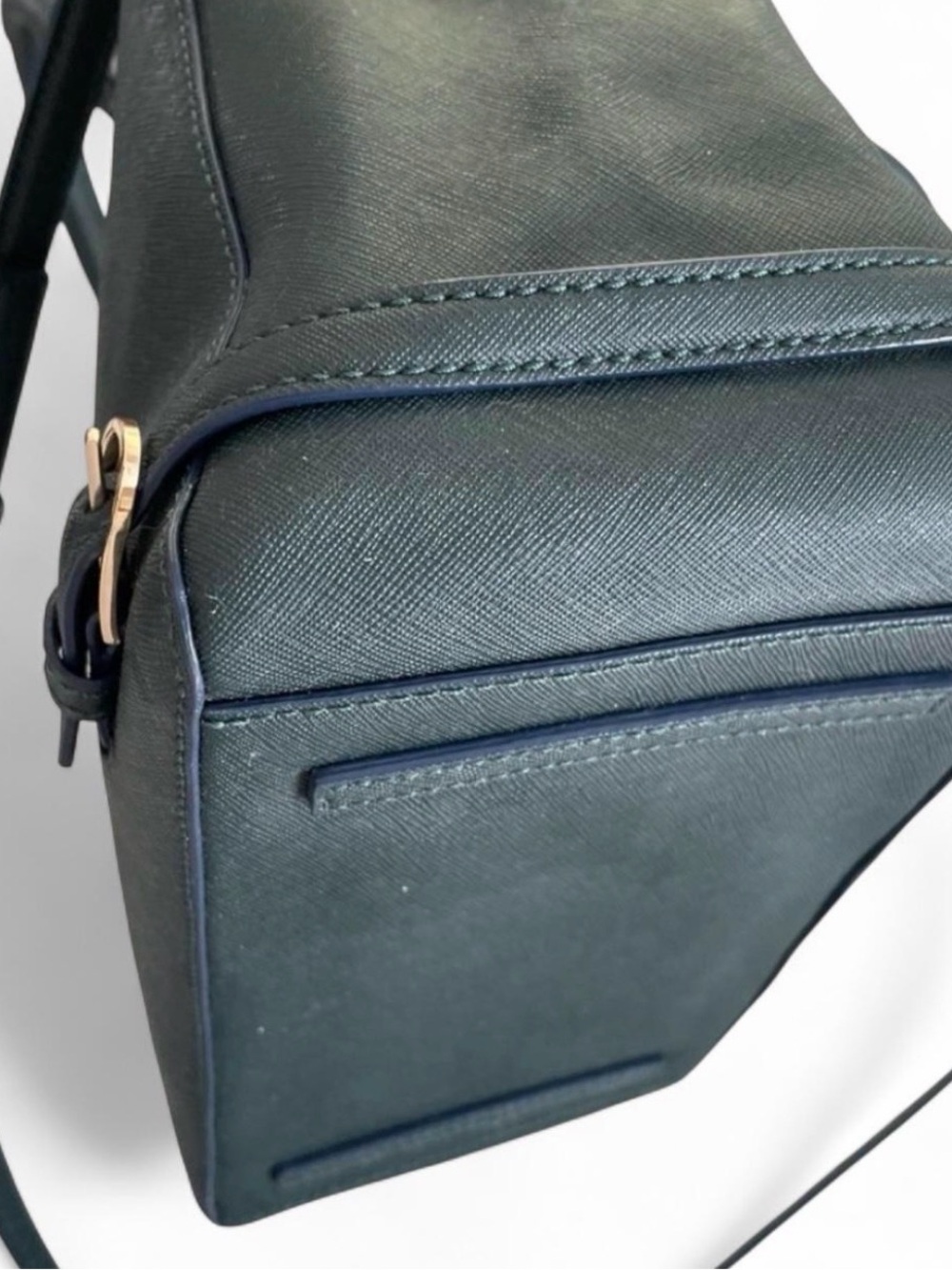 Tory Burch Dark Green Leather Satchel - Robinson - Picture 7 of 8